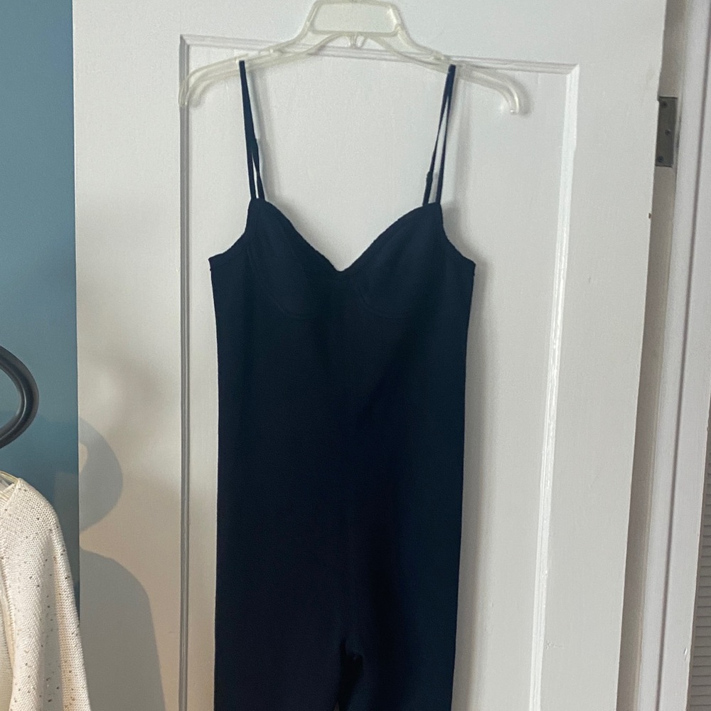 IISLI  Jumpsuit — Elegant, Black Wool, Strapless